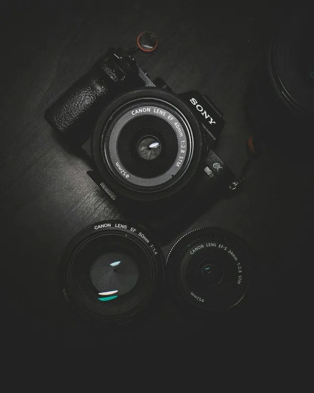 Canon DSLR + 50mm lens