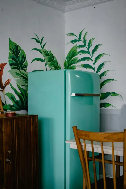Retro refrigerator — mint green