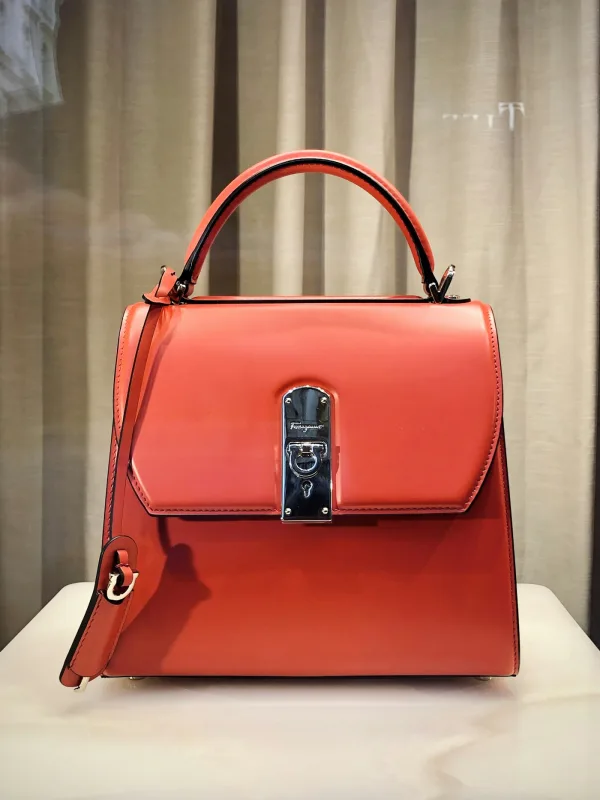 Designer handbag — red